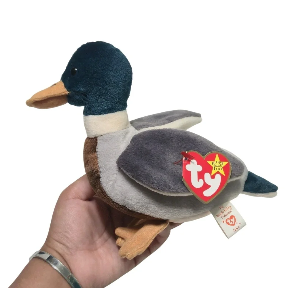 Ty Beanie Baby Jake the Drake Duck Bird Plush 1997 Original with Tags